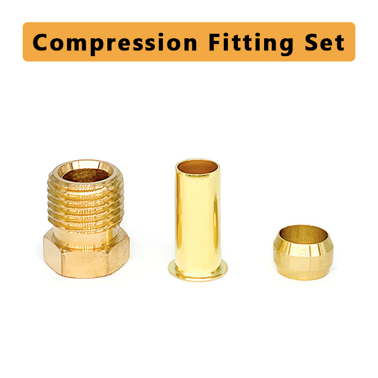 Brass Compression Fitting Kit – Nut, Ferrule Sleeve and Tube Rivert | M8, M10, M12