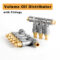 Volume oil distributor with fittings