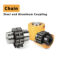 Steel and aluminum chain coupling