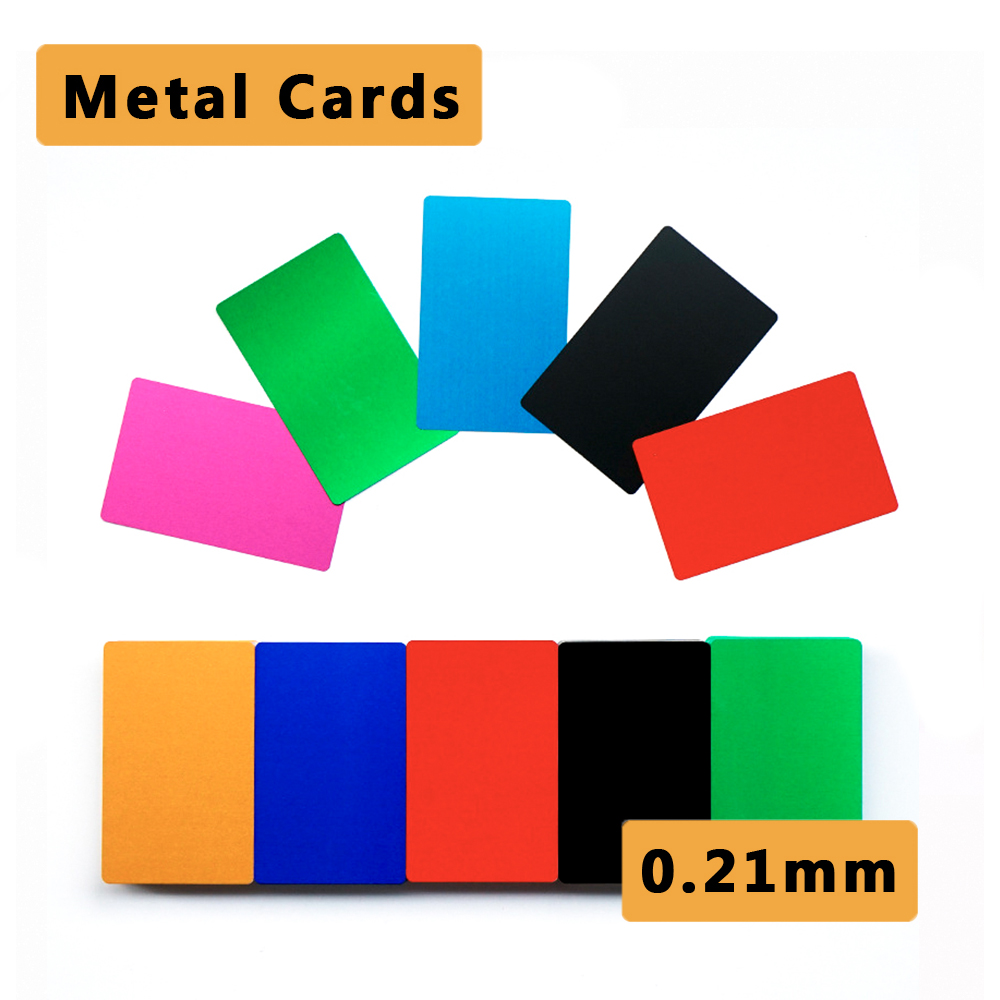 Metal Cards for Laser Engraving (100pcs), 0.21mm Aluminum Laser Marking Cards - Multiple Colors